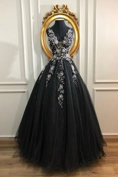 Tulle Long Prom Dress, Prom Dress Black, Tulle Prom Dresses, Senior Prom Dresses, Tulle Evening Dress, Beaded Tulle, Black Tulle, Senior Prom