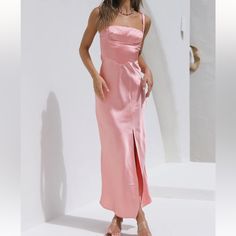 Fortunateone Dress New With Tags Never Worn Wedding Guest Or Formal Dress Pink Maxi Dress, Dress Pink, Formal Dress, Wedding Guest, Pink Color, New Dress, Wedding Dresses, Maxi Dress, Formal Dresses