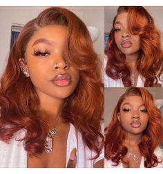 Trendy Hairstyles -Alipearl Hair 70s Birthday, Cheveux Oranges, Ginger Color, Ginger Hair Color, Style Basics, Burgundy Hair, Colored Wigs, Real Hair, Body Wave Wig