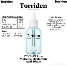 #skincare #skincareroutine #skincarebrand #tiktok #brand #bestseller #skincarefacts #selflove #selfcare #glowup #glowuptips #glowingskin #clearskin #skin #skinhealth #clearskinproducts #korean #koreanskincare #torriden #yesstyle Torriden Serum, Wellness Era, Skincare Facts, Skin Center, Skin Care Diy, Asian Skincare, Hyaluronic Acid Serum, Skin Care Brands, Utila