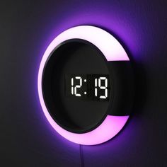 Modern design LED wall clock/nightlight Digital Table Clock, Digital Mirror, Digital Table, Hollow Wall, Wall Clock Digital, Led Wall Clock, 3d Wall Clock, Clock Digital, Clock Alarm