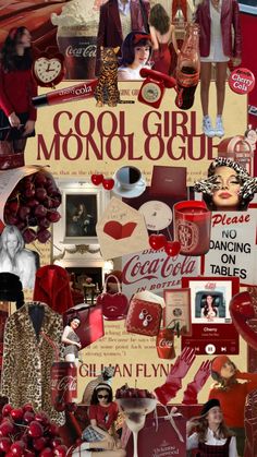 the collage is full of many different things to see on this page, including red and