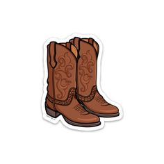 The Cowboy Boots Sticker - Product Image Luke Bryan Concert, Farm Stickers, Homemade Stickers, Western Wall Art, Blank Tags, Bubble Stickers, The Cowboy, Hydroflask Stickers, Luke Bryan