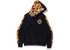 Bape Zip Up Hoodie, Bape Hoodie, Ape Bape, Yellow Hoodie, Y2k Outfits, Bathing Ape, A Bathing Ape, Stylish Sneakers, Zip Up Hoodie