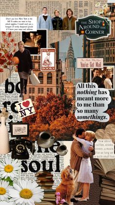 a collage with many different pictures and words