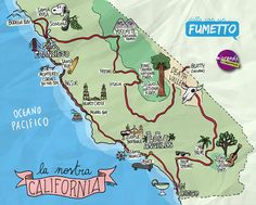 a map of the state of california with all its roads and towns labeled in spanish