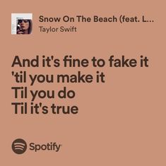 an ad for spotify featuring taylor swift and taylor swift on the beach feat l