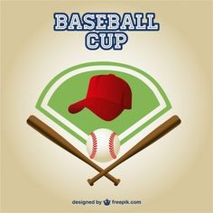 a baseball and bat with the words baseball cup on it