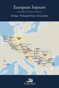 the european sojoun viking river cruise map