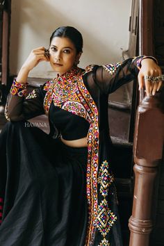 Garba Outfit, Navratri Lehenga, Long Shrug, Vibrant Fashion, Indian Embroidery, Decoration Idea, In Frame