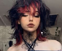 i love the emo girls and emo boys. should i explain- Dyed Hair Inspiration, Pretty Hair Color, Hair Stylies, Alternative Hair, Hair Reference, Short Hair Haircuts