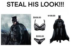 the batman cosplay costume is being advertised