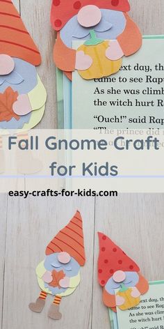 paper gnome craft for kids with instructions on how to make it and print them out