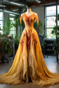 Spider Lily inspired gown Fmc Aesthetic, Elemental Outfits, Macabre Wedding, Fairytale Outfits, Fire Costume, Fantastic Dress, Elven Dress, Spider Lily