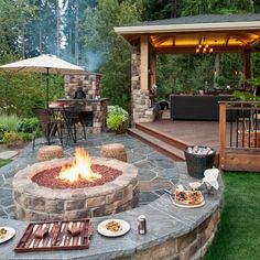 an image of a fire pit in the backyard