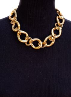 This Matte Gold Chunky Chain Statement Necklace is a must-have Matte gold Chunky link chain Chunky links connected with smaller links Lobster closure in the back with 3" extension Chunky Link Chain Necklace For Party, Gold-tone Chain Link Necklace For Party, Gold-tone Chunky Chain Necklace For Party, Chunky Metal Chain Link Necklace, Party Gold-tone Chunky Chain Necklace, Chunky Metal Chain Necklace With Oval Links, Chunky Oval Link Metal Chain Necklace, Gold-tone Chunky Chain Necklace With Oval Links, Gold Chain Metal Necklace With Oval Links