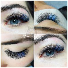 Colored Lash Extensions Styles, Eyelash Extensions Color, Colored Eyelash Extensions, Colored Lash Extensions, Modern Beauty Salon, Mens Hair Salon, Hair Salon Interior Design