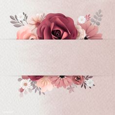 an image of flowers on a pink background with space for your text or photo to be added