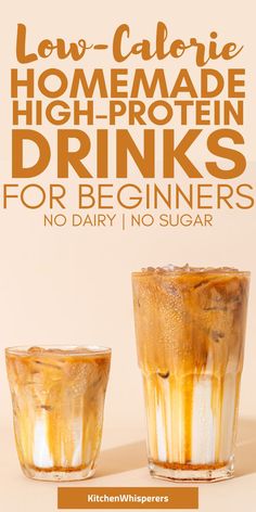 low calorie homemade high protein drinks for beginners no dairy, no sugar