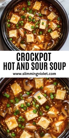 crockpot hot and sour soup with tofu