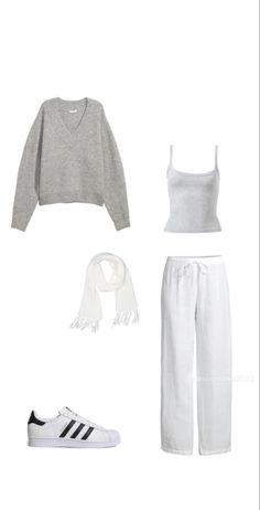 Home Look Outfit, Sweatpants Outfit Aesthetic, Classy Loungewear, White Shirt Outfits, Outfit Layout, Stockholm Fashion