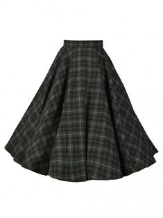 Dark Academia Tops, Dark Cottage Core Fashion, Circle Skirts, Tartan Skirt, Dark Cottagecore, All Love, Draped Fabric, 1950s Fashion, Circle Skirt