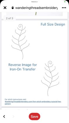 an iphone screen with the text reverse image for iron - on transferer, save