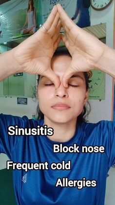 Remedy For Sinus Congestion, Relaxing Yoga Poses, Blocked Nose, Cold Or Allergies, Acupressure Therapy, Sinus Relief, Sinus Congestion, Online Yoga Classes, Home Health Remedies