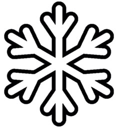 a snowflake that is black and white on a white background, it looks like an ornament