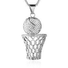 PRICES MAY VARY. Whether you're an basketball player, a dedicated fan, or simply appreciate the athleticism of the sport, this basketball necklace is the perfect way to show off your love for the game. Materials: Made of high-quality stainless steel with an 18K gold plated finish. The basketball hoop pendant adorned with sparkling cubic zirconia to add a touch of hip hop. Chain: 22" + 2 inches 3.0mm extension chain Occasion: This necklace can be worn on various occasions. It's an ideal accessory Basketball Necklace, Basketball Rim, Hoop Necklace, Gold Cuban Link Chain, Cuban Link Chain Necklaces, Basketball Hoop, Basketball Player, Necklace For Men, Chain Link Necklace