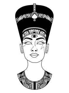 an egyptian woman wearing a headdress with feathers on her head and eyes closed