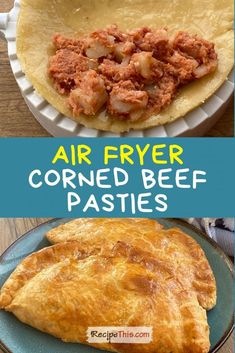 Air Fryer Corned Beef Pasty Corned Beef Fritters, Corned Beef Pie, Beef Mac And Cheese, Cheese And Onion Pasty, Spiced Pumpkin Soup, Homemade Corned Beef, Pasties Recipes, Beef Hash, Scalloped Potatoes Cheesy