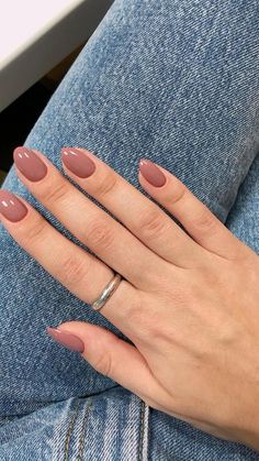 Mauve Nails, August Nails, October Nails, Dipped Nails