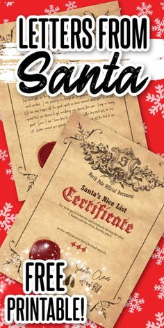 letters from santa free printables for kids and adults to use on the holidays