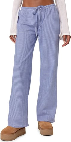 EDIKTED Olivia Stripe Relaxed Fit Pants | Nordstrom Vacation Pants, Xmas Shopping, Loose Fit Pants, Relaxed Fit Pants, Pants Loose, Pj Pants, Comfy Pants, Clothes Cute, Cool Fits