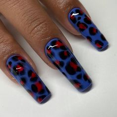 Strawberry Acrylic Nails, Paznokcie Hello Kitty, Long Sleeve Coat, Nails Only, Cheetahs