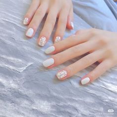 Korean Nail Art, Asian Nails, Hello Nails, Simple Gel Nails, Minimal Nails