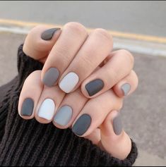 December Nails, Hot Nails, Diy Manicure, Cute Acrylic Nails, Nail Manicure, Winter Nails, White Nails, Simple Nails