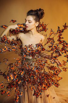 Capitol Couture, Butterfly Costume, Bridal Make Up, Butterfly Fashion, Fairytale Dress, Custom Clothing, Butterfly Dress, Fantasy Dress, Gala Dresses