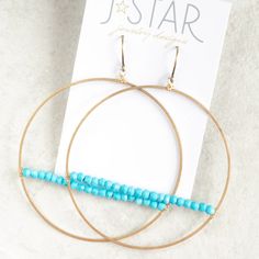 Extra Large Linear Gemstone Circle Earrings – jstarjewelrydesigns Earring Tips, Piano Strings, Beads Inspiration, Diy Wire Earrings, Earrings Beads, Earrings Ideas, Tattoo Women, Beads Jewellery, Handmade Wire Jewelry