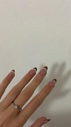 November Nails French Tip, Dark Inner Thighs, French Manicure Acrylic Nails, French Tip Gel Nails, Acrylic Nails Almond Shape, French Acrylics, Simple Gel Nails, Fall Acrylic Nails