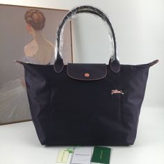 Longchamp Brand New Tote Shoulder Bag L Foldable, Waterproof Large Size, Approximately 18" X 11.5" X 7" Large Enough To Hold A Laptop Longchamp Tote, Longchamp Bags, Christmas 2024, Women Accessories Bags, Womens Tote Bags, Large Size, Blue And Purple, Bag Lady, Laptop