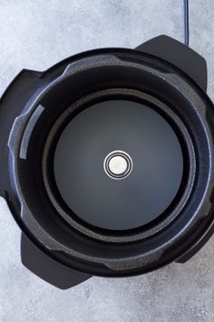 an overhead view of a speaker on the ground