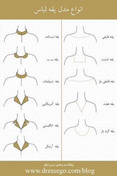 the instructions for how to draw an origami woman's torso in arabic