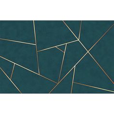 an abstract background with gold lines on a teal green backdrop that is made up of squares and rectangles