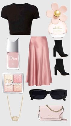 Pink Silk Skirt Outfit, Pink Skirt Outfit, Skirt Outfit Inspiration, Pink Silk Skirt, Pink Skirt Outfits, Silk Skirt Outfit, Dior Eyeshadow, Marc Jacobs Perfume, Modest Casual Outfits