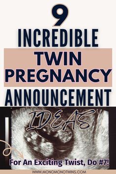 9 Creative Ways To Share Your Twin Pregnancy Announcement Twin Pregnancy Announcement, Pregnancy Announcement Ideas, Expecting Twins, Announcement Ideas, Twin Pregnancy