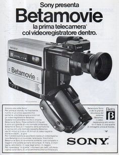 an advertisement for the sony video camera