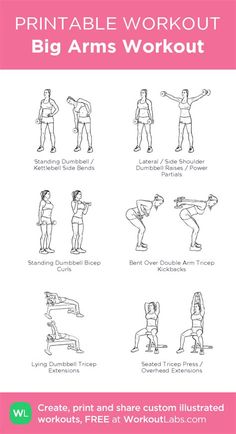 the printable workout poster shows how to do different exercises for your body and mind