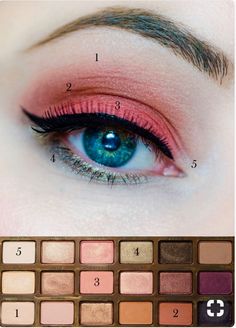 Too Faced Peach Palette, Eye Shadow Tutorial, Shadow Tutorial, Eyeshadow Tutorials, Trendy Eyeshadow